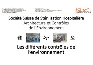 Journée de formation continue | Architecture et contrôles de l’environnement | 29 avril 2017 | CHUV | Lausanne