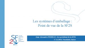 Journée de formation continue | Le conditionnement
