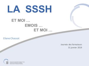 Journée des formateurs | La SSSH et moi