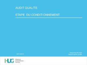 Journée de formation continue | Le conditionnement