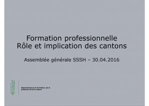 Journée de formation continue | La nouvelle profession + Quoi de neuf en stérilisation? | 30 avril 2016 | Lausanne (CHUV)