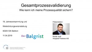 Jahresversammlung und Weiterbildung SGSV Sekt DS | 11. April 2019 | Uniklinik Balgrist | Zürich